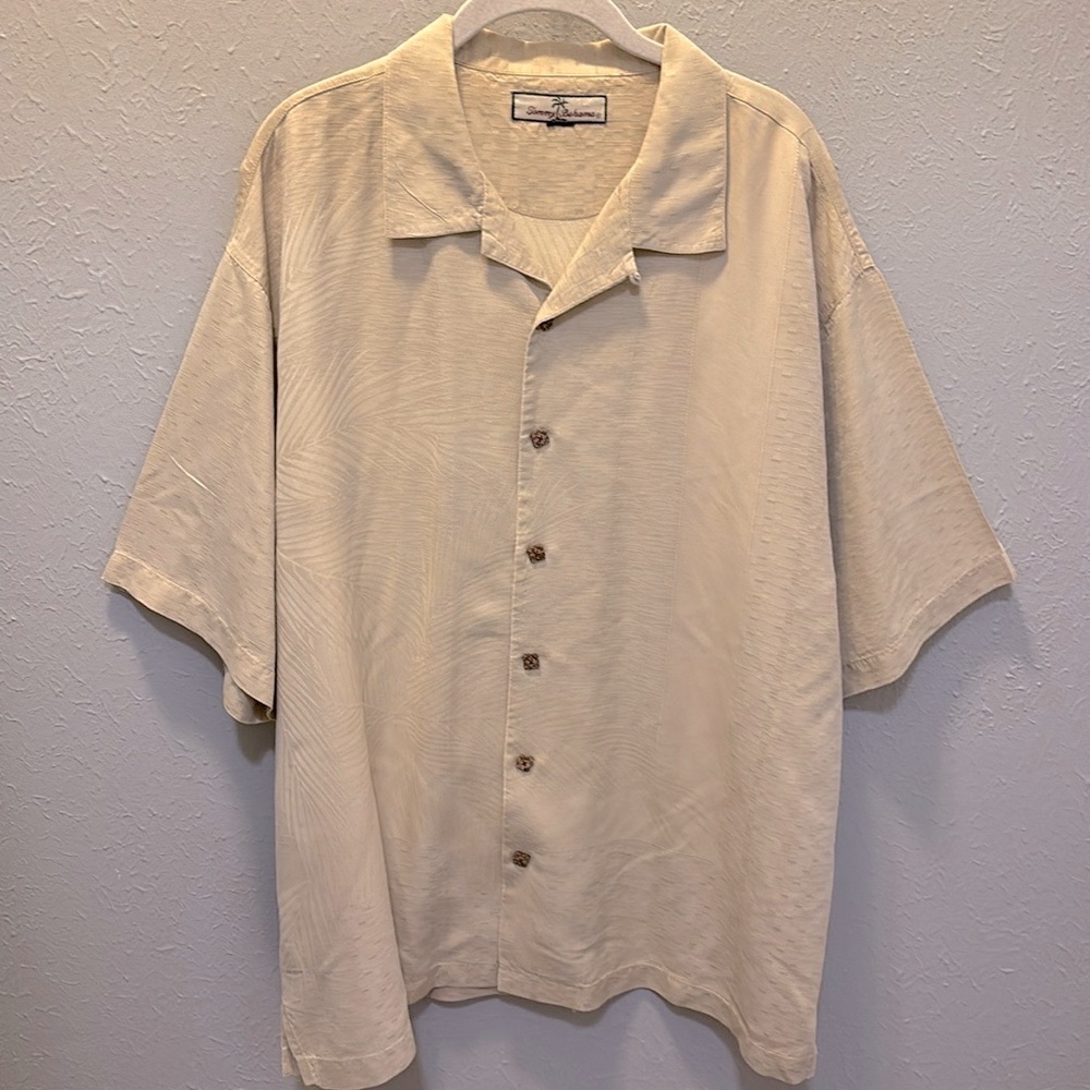 Tommy Bahama Tropical Silk Sage Shirt Button Down Front Men’s Size 2X  XXL